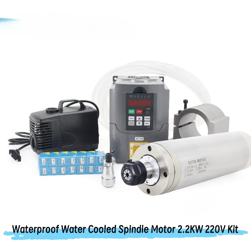 Kit de Router CNC com Motor de - 2.2Kw Water Cooled Spindle Kit Vfd avaliação e preço